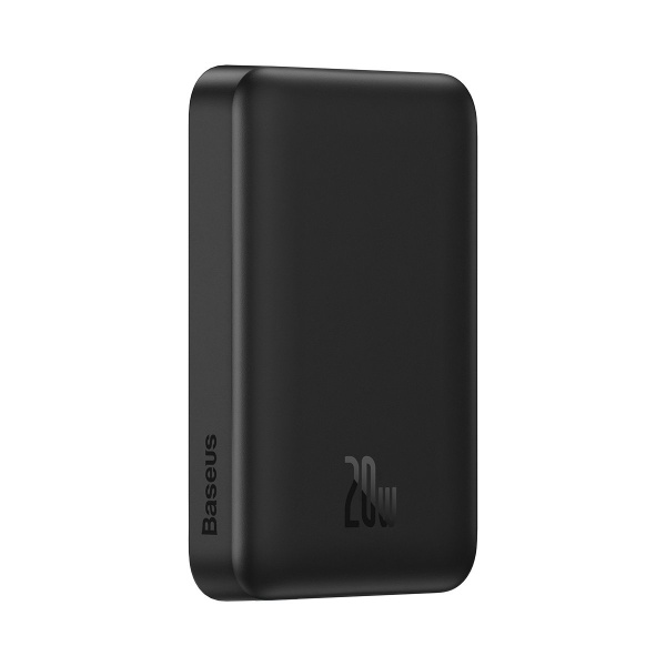 Mini Power Bank Magnetic Baseus Cu MagSafe 15W / PD QC 20W 10000mAh Negru (Ediție De Peste Mări) + Cablu Seria Xiaobai USB-C - USB-C 60W 3A 0,5m Negru  PPCX070001