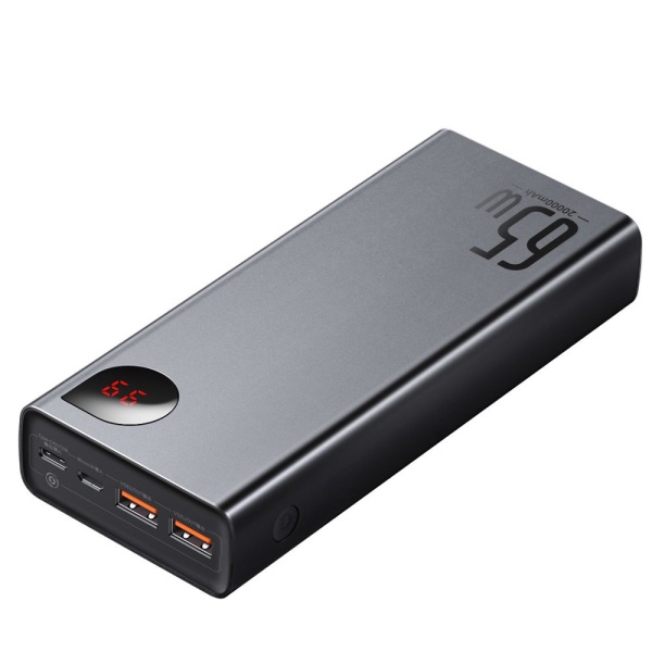 Powerbank Baseus Adaman 2x USB / 1x USB Tip C / 1x Micro USB 20000mAh 65W Quick Charge 4.0 Power Delivery Negru (PPIMDA-D01) 