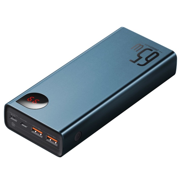 Powerbank Baseus Adaman 2x USB / 1x USB Tip C / 1x Micro USB 20000mAh 65W Quick Charge 4.0 Power Delivery Albastru (PPIMDA-D03) 