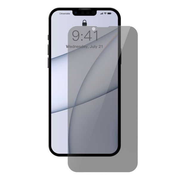 Filtru De Confidențialitate Pentru IPhone 13 Pro Max Din Sticlă Temperată Baseus De 0,3 Mm Anti Spy Glass (SGBL020802) (compatibil Cu Carcasă) 