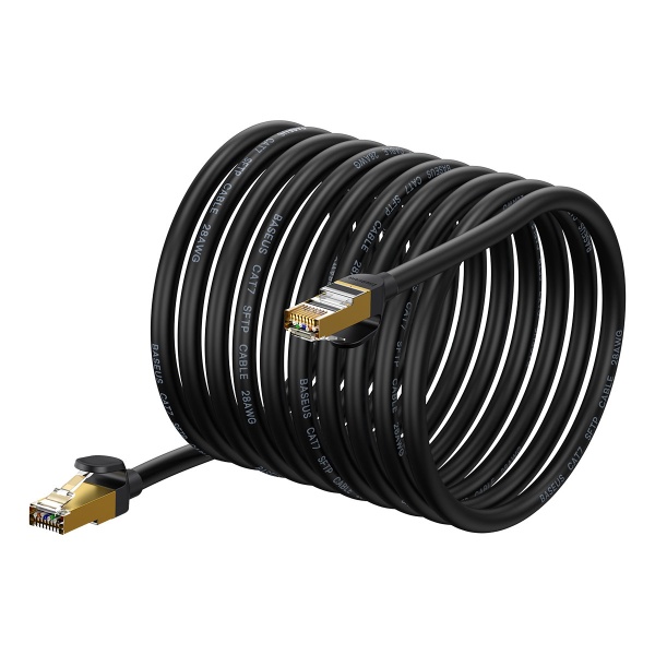 Cablu De Rețea RJ45 De Mare Viteză Baseus Speed ​​Seven 10 Gbps 20 M Negru (WKJS010901) 