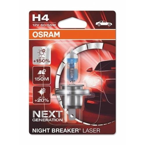 Bec Auto Halogen Osram Night Breaker Laser H4 12V 60/55W 64193NL-01B60