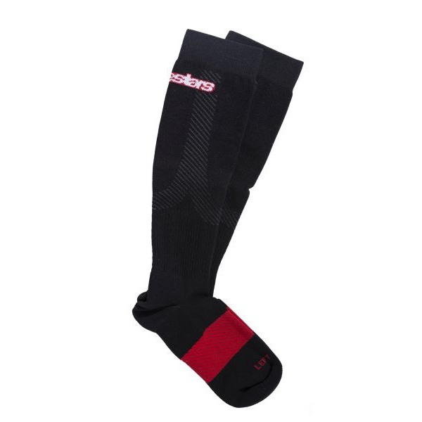 Sosete Moto Alpinestars Compression Negru / Rosu Marimea S 1700016/13/S