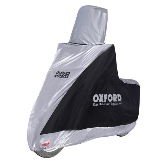 Husa Moto Exterior Oxford Aquatex Highscrreen Scootes Cover Argintiu Marimea S CV216