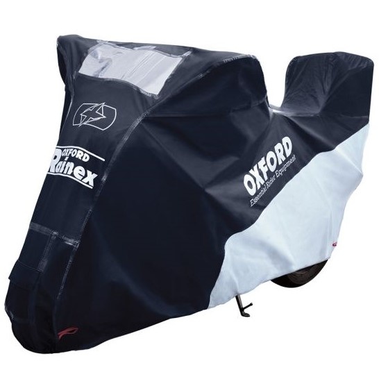 Husa Moto Exterior Oxford Rainex Negru Argintiu Marimea L CV507