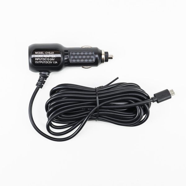 Incarcator auto PNI cu mufa micro USB 12V/24V - 5V 1.5A pentru DVR auto, lungime cablu 3.5m PNI-ACHS1200