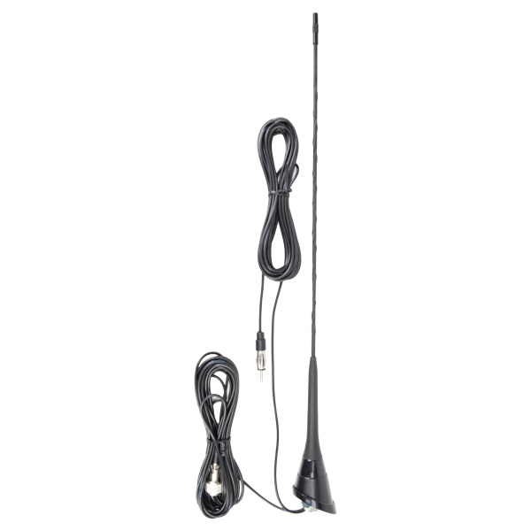 Antena CB PNI Duplex 2000 CB-FM, 26-28MHz (CB), 87-108MHz (FM), cablu CB si cablu FM 5 metri, fibra de sticla, lungime 490 mm PNI-DPX2000
