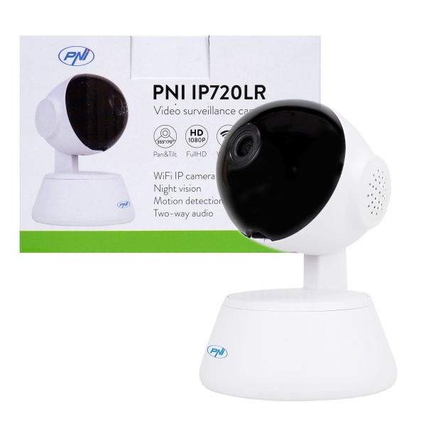 Camera supraveghere video PNI IP720LR 1080P 2 MP cu IP P2P PTZ wireless, slot card microSD PNI-IP720LR