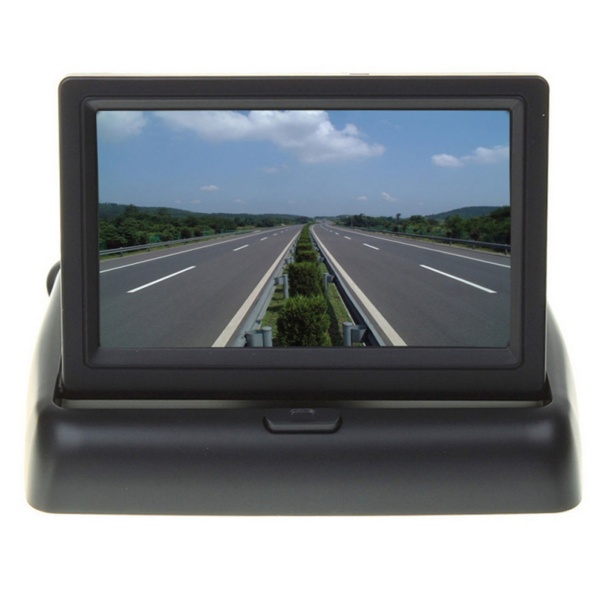 Monitor auto PNI MA432, ecran color 4.3 inch, pliabil, 12V, intrare video pentru camera mers inapoi PNI-MA432