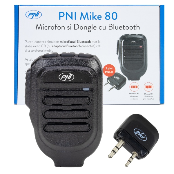 Microfon si Dongle cu Bluetooth PNI Mike 80, dual channel, compatibil cu PNI HP 8001L PNI-MIKE80