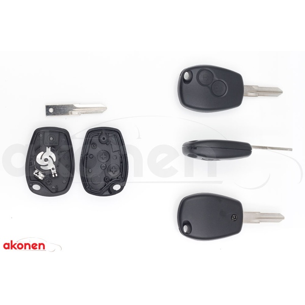 Carcasa Cheie Contact Pentru Dacia Logan / Sandero 2 Butoane, Cu Cheie  Akonen 004RN008