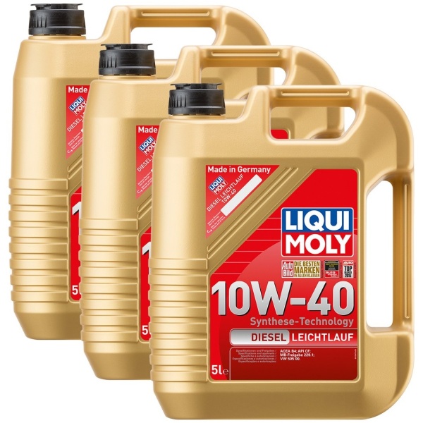 Set 3 Buc Ulei Motor Liqui Moly Leichtlauf Diesel 10W-40 5L 21315