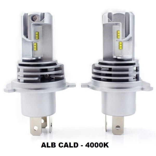 Set 2 Leduri H4 M3 Alb Cald 4000K, Canbus, Putere 55W, Luminozitate 10.000 Lm, 12V-24V 643038