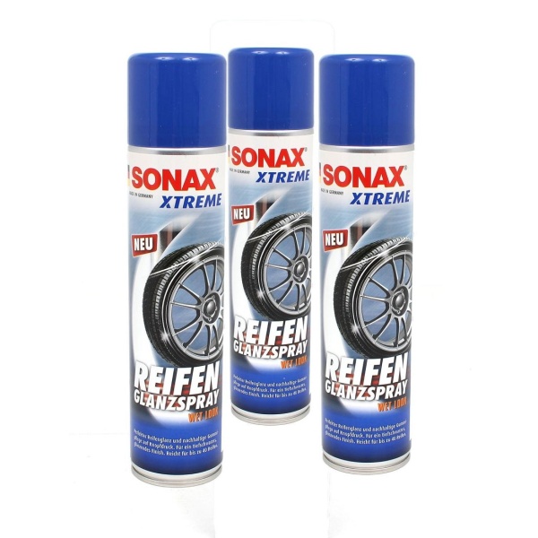 Set 3 Buc Sonax Xtreme Solutie Spray Pentru Curatarea Si Intretinerea Pneurilor 400ML 235300