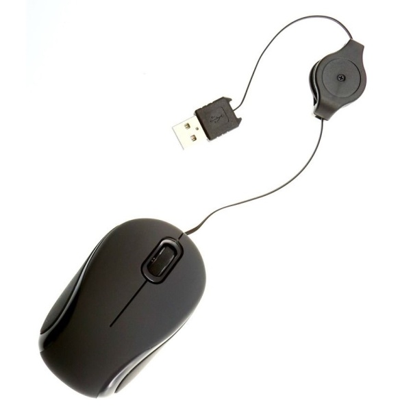 Poss Mouse Optic Fir Retractabil USB Negru 700BK