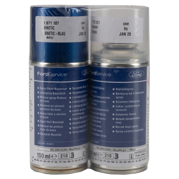 Set Spray Vopsea + Lac Oe Ford Albastru Blau Metalizat 150ML 1871107