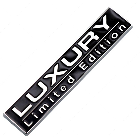Emblema auto metalica LUXURY, reliefata 3D, dimensiune 7,5 x 1,5 cm AVX-T140723-19
