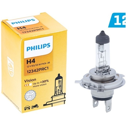 Bec Philips H4 12v 60/55w P43t Vision +30%   PH-49099