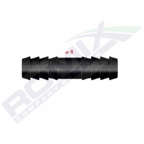 Conector Liniar Furtun Conducte Universal 8mm - Negru Set 5 Buc  Romix C70386-RMX
