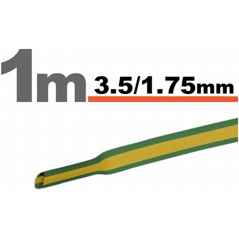 Tub termocontractibilGalben-verde • 3,5 / 1,75 mm 11021X