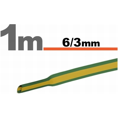Tub termocontractibilGalben-verde • 6 / 3 mm 11022X