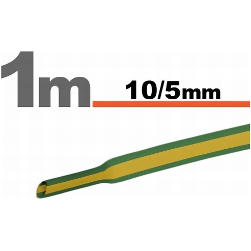 Tub termocontractibilGalben-verde • 10 / 5 mm 11023X