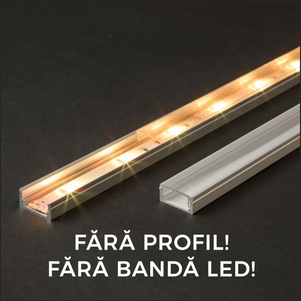 Ecran transparent pt. profil aluminiu LED - 1000 mm 41010T1