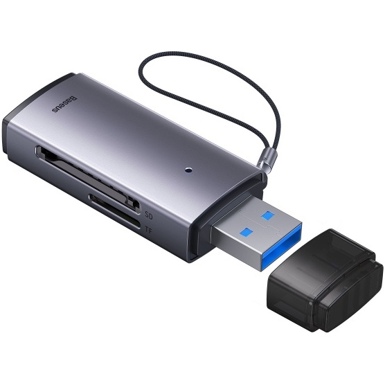 Adaptor Baseus Lite Series SD / TF USB Card Reader Gri (WKQX060013) 