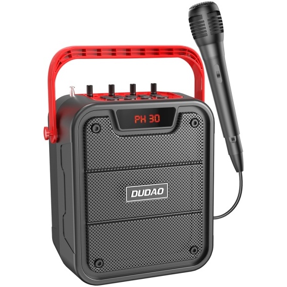 Dudao Difuzor Wireless Bluetooth 5.0 10W 4800mAh Microfon Sistem Karaoke Negru (Y15s-negru)  Y15S-BLACK