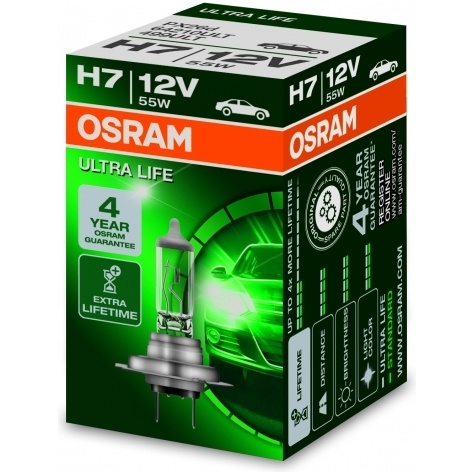 Bec Auto Halogen compatibil cu far Osram ULTRA LIFE 64210ULT H7 12V 55W 64210ULT