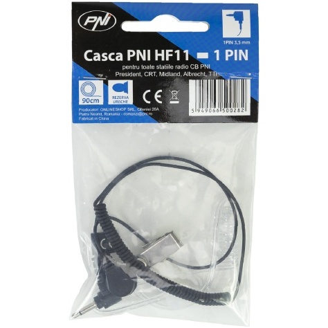 Casca PNI HF11 cu 1 pin 3.5 mm pentru toate statiile radio CB PNI, President, Midland, Albrecht, TTi PNI-HF11