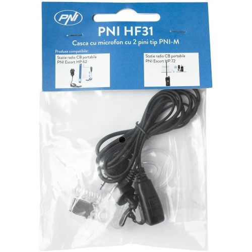 Casca cu microfon PNI HF31 cu 2 pini tip PNI-M pentru statii radio CB PNI-HF31