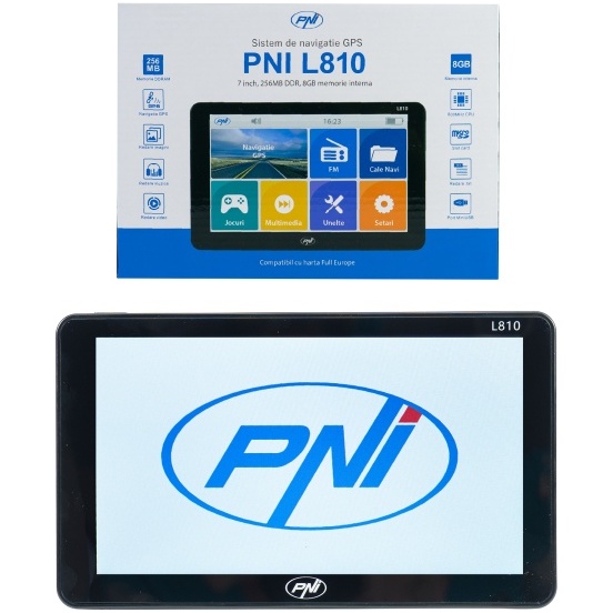 Sistem de navigatie GPS PNI L810 ecran 7 inch, 800 MHz, 256MB DDR, 8GB memorie interna, FM transmitter PNI-L810