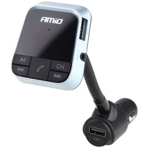 Transmițător Fm Bluetooth Cu încărcător 2,4a Bt-01 Amio 02250