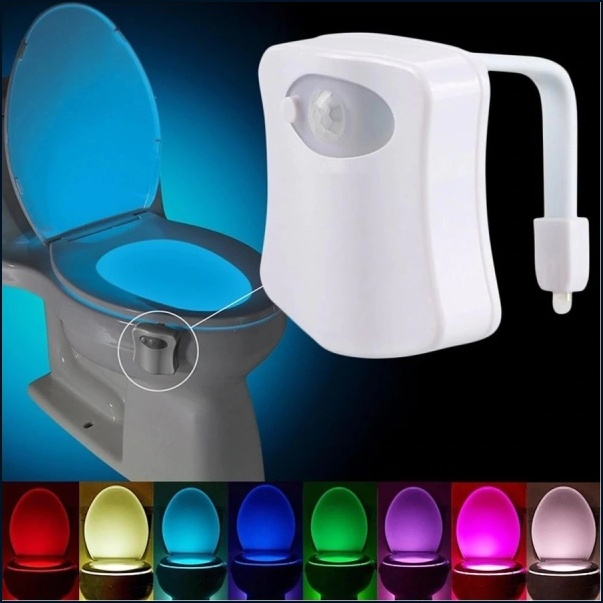 Lampa LED pentru toaleta cu senzor de miscare, iluminare in 8 culori AVX-KX102719