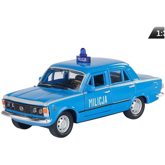 Model 1:34, Prl Fiat 125p Milicja, Albastru   A884F125MIN