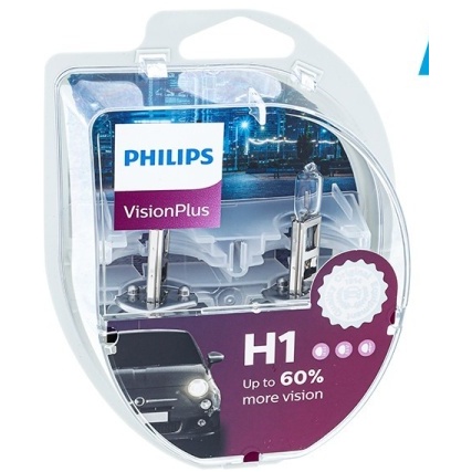Becuri Philips H1 12v 55w P14,5s Visionplus +60%   PH-36322