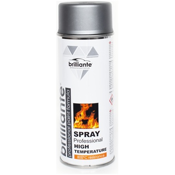 Vopsea Spray Temperaturi Inalte (argintiu) 400ml Brilliante  01453