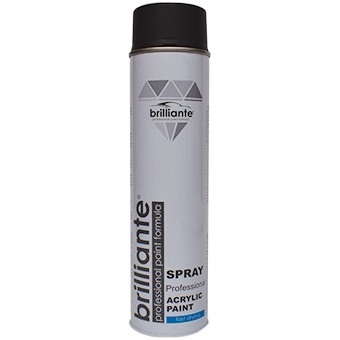 Vopsea Spray Acrilica Negru Mat (ral 9005) 600 Ml Brilliante  05233