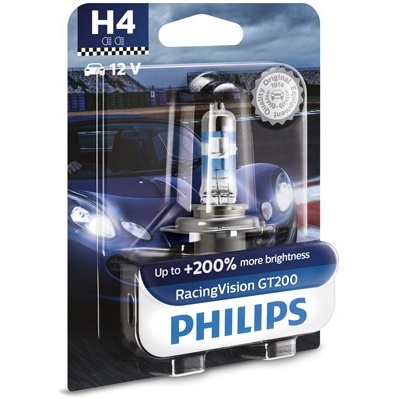 Bec Far H4 60/55w 12v Racing Vision Gt200 (blister) Philips  12342RGTB1