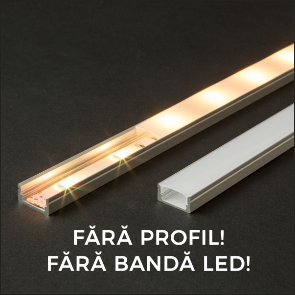 Ecran opal pt. profil aluminiu LED - 1000 mm 41010M1