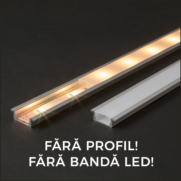 Ecran opal pt. profil aluminiu LED - 2000 mm 41011M2