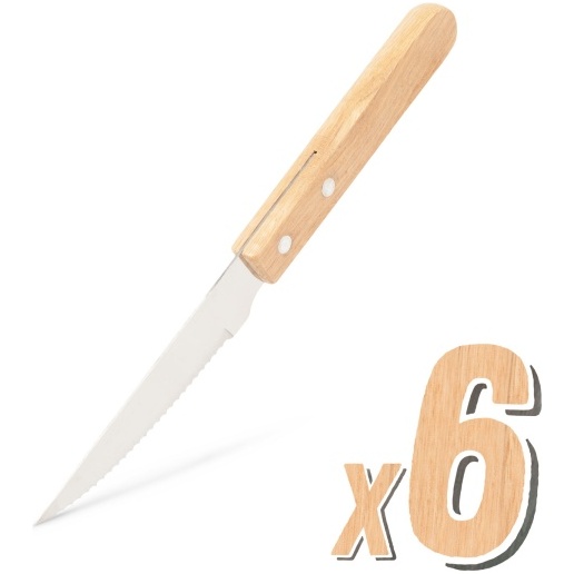 Set de cuțite cu mâner de lemn - 6 piese 56306B