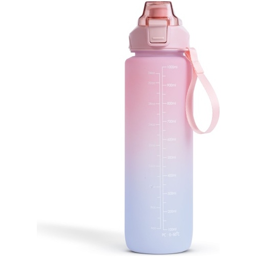 Sticlă de apă sport - 1L - opal - gradient roz-albastru 57219A