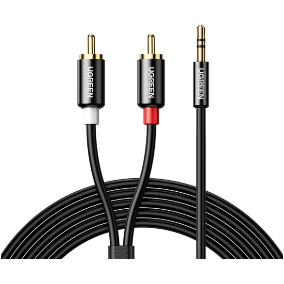 Cablu Ugreen Cablu Audio Mini Jack 3,5 Mm - 2RCA 5m Negru (AV116)  10591-UGREEN