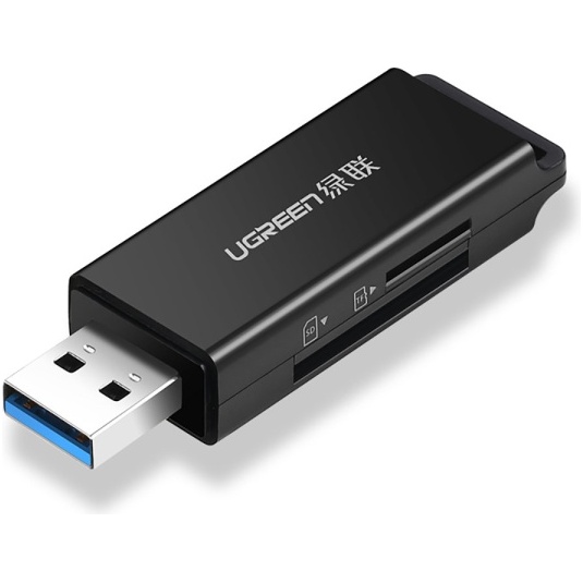 Cititor De Carduri USB 3.0 Portabil Ugreen TF/SD Negru (CM104)  40752-UGREEN