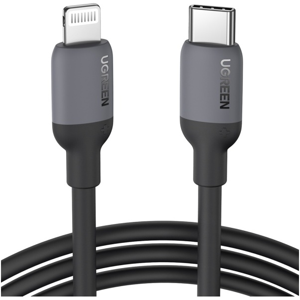 Cablu De încărcare Rapidă Ugreen USB Tip C - Lightning (certificat MFI) Putere De Livrare 20W 1m Negru (US387 20304)  6957303823048