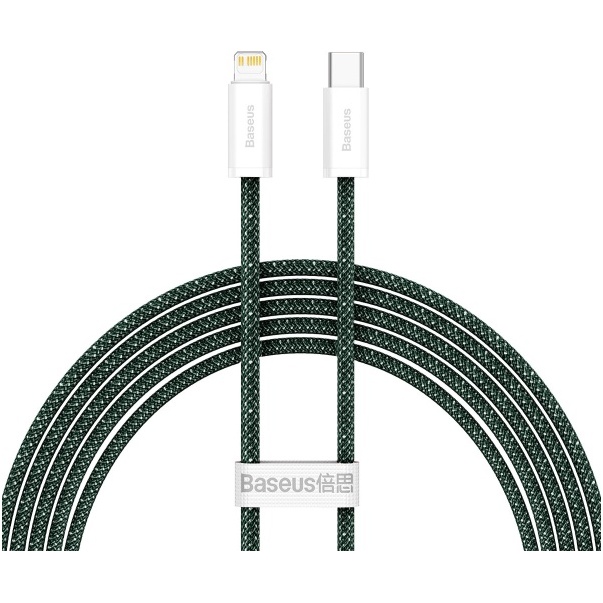 Cablu De încărcare Rapidă Baseus Dynamic 2 Series USB-C - Lightning 20W 480Mbps 2m Verde  CALD040306