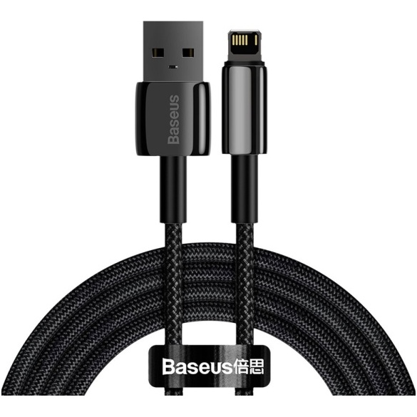 Baseus Tungsten USB - Cablu Lightning 2,4 A 2 M Negru (CALWJ-A01) 
