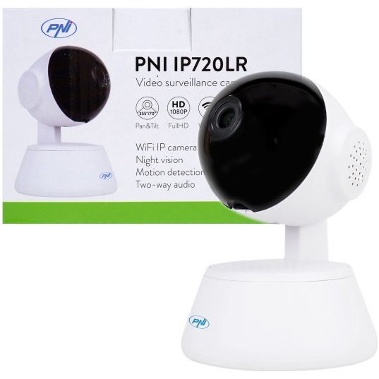 Camera supraveghere video PNI IP720LR 1080P 2 MP cu IP P2P PTZ wireless, slot card microSD PNI-IP720LR